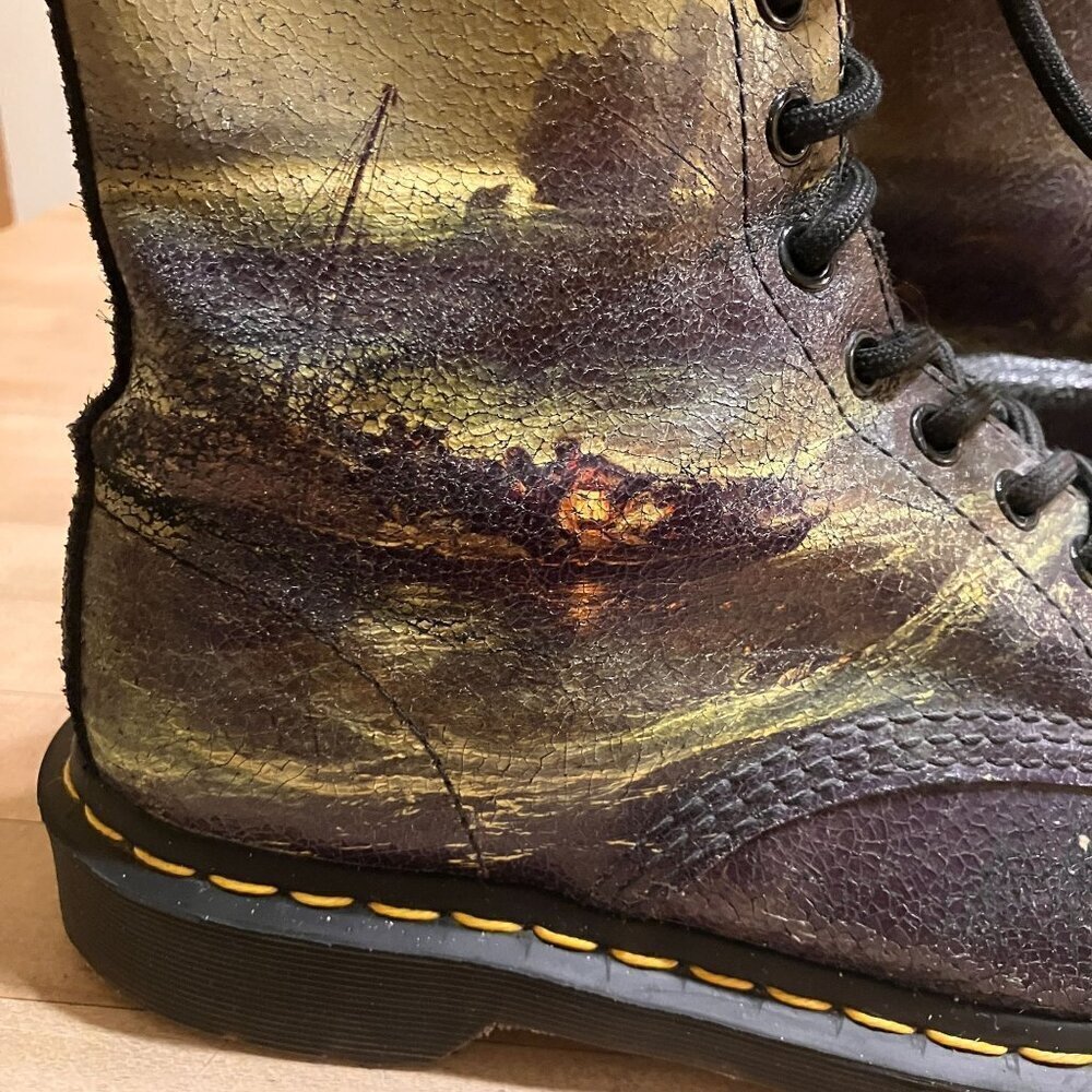 Dr. Martens Unisex Fisherman at Sea JMW Turner Tate Boots Size 8L 7M Blue AN EXC - Picture 3 of 12